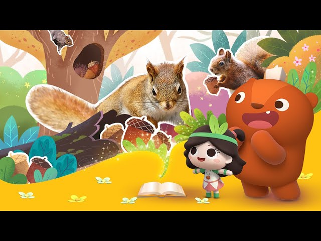 Early Learners | Cute but Forgetful Squirrels | Emmy&GooRoo Nature Class | Kids Cartoons [SUBS]