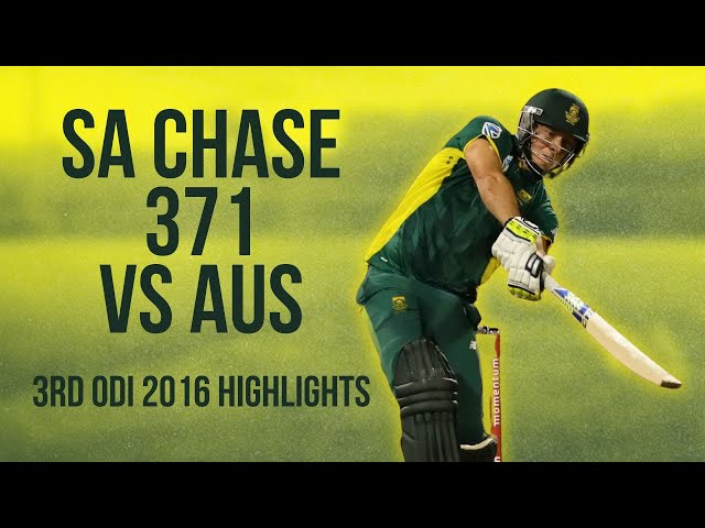 South Africa vs Australia 3rd ODI 2016 | Highlights