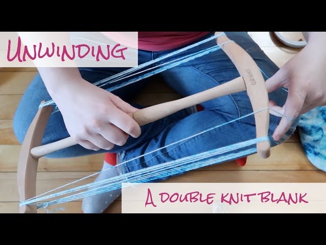 Unwinding a Double Knit Sock Blank