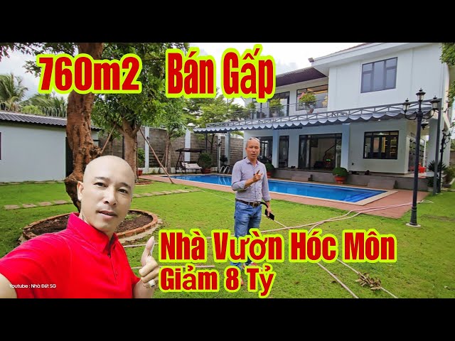 🛑Bán Biệt Thự | Giảm 8 Tỷ Nhị Bình Hóc Môn 760m2 Có Hồ Bơi Sân Vườn Gần Sông Sài Gòn Giáp Q12