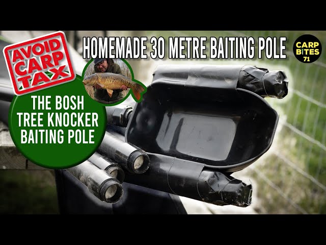 Making and Using a Home Made 30m Baiting Pole to Catch Carp. Carp Fishing Tips - BAIT SPOON