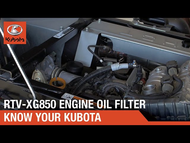 Know your Kubota: RTV-XG850 Engine Oil Filter & Transmission Check