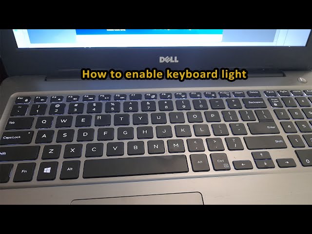 How to enable keyboard light on dell laptop windows 10