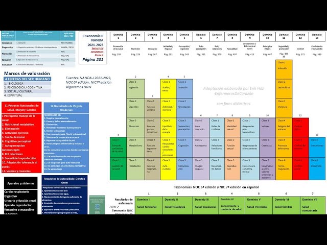 La tabla periódica de las taxonomías NNN. Desde el blog Enfermeros de corazón