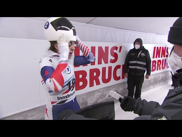 Innsbruck #3   BMW IBSF World Cup  Women's Skeleton Heat 2   #skeletonracer #ice #womansports