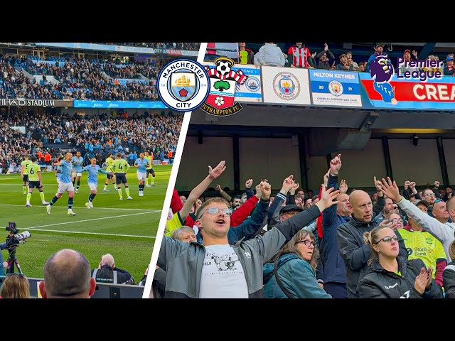 The ‘Atmosphere’ at the Etihad between Manchester City Fans and Southampton Fans!