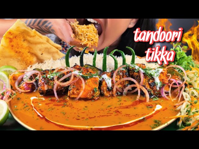 COOKING & EATING TANDOORI PANEER TIKKA WITH GRAVY & EXTRA CHILLIES | TANDOORI WITHOUT OVEN RECIPE