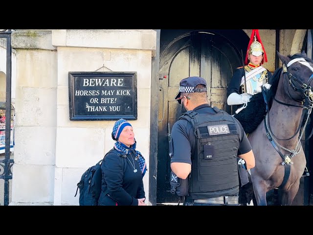 Police Tell Her Off She Moves On To The Second Horse