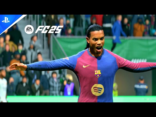 Ronaldinho’s Magic in UCL Quarterfinals! | EA FC 25 Barcelona vs PSG