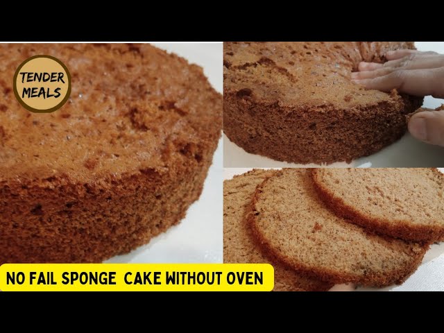 Without Oven Easy Sponge Cake Recipe by Tender Meals