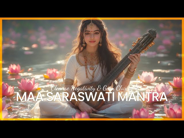 ☀️108 TIMES: Divine Blessings of Saraswati for Cleanse Negativity & Gain Clarity