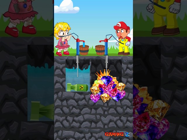 Bombs or Gems? Mario and Peach’s Treasure Journey!