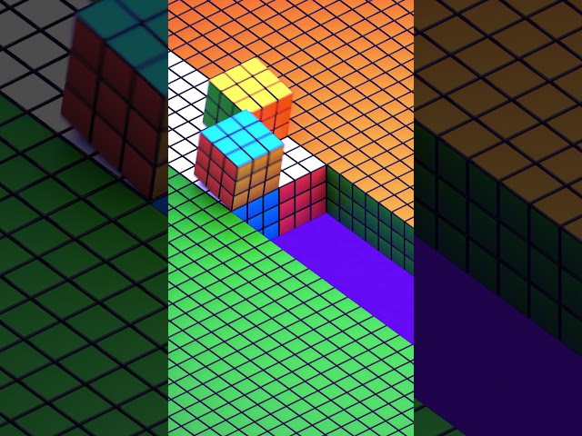 Rubik's Cubes Form Indian Flag Pattern (Endless Loop)