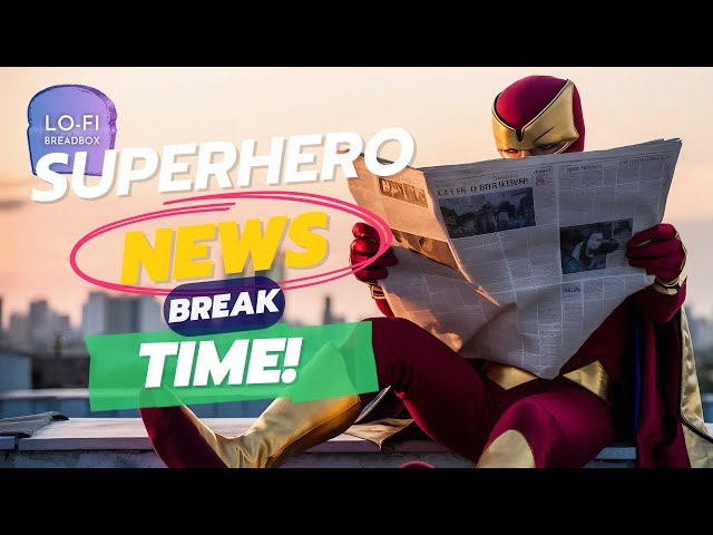 Heroic Intermission: A Superhero's Newspaper Pause