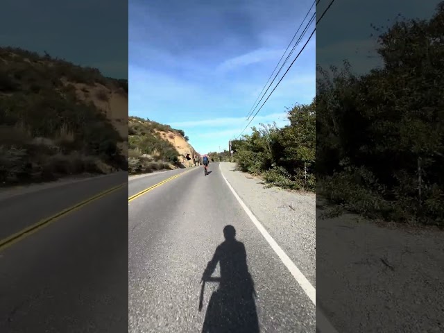 Fast descending on Santiago Canyon California.