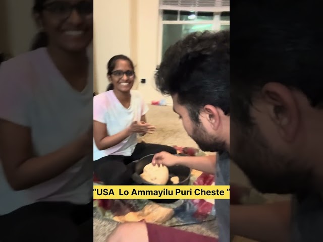 Girls Hardwork in Cooking abroad #purirecipe  #food #usateluguvlogs #shorts #puri #usa #minivlog