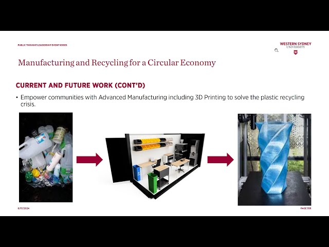 Manufacturing and Recycling for a Circular Economy - Prof. Richard Yang