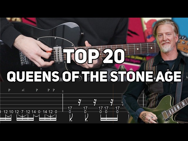 TOP 20 QUEENS OF THE STONE AGE RIFFS (with TAB)