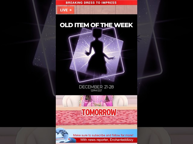 Old Item of the WEEK *REVEALED*! What item do you think it will be? 🤔💭 #roblox #dresstoimpress