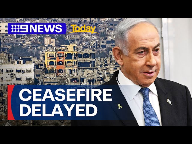 Israel-Hamas ceasefire deal delayed | 9 News Australia