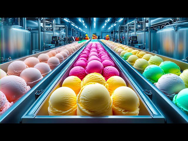 How Ice Cream Is Made in a Mega Factory With Modern Technology | Ice Cream Production Process