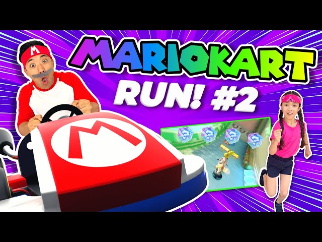 🏁🏎️ MARIO KART Kids Fitness Game 2 🌷 Flower Cup RACE | Brain Break Workout