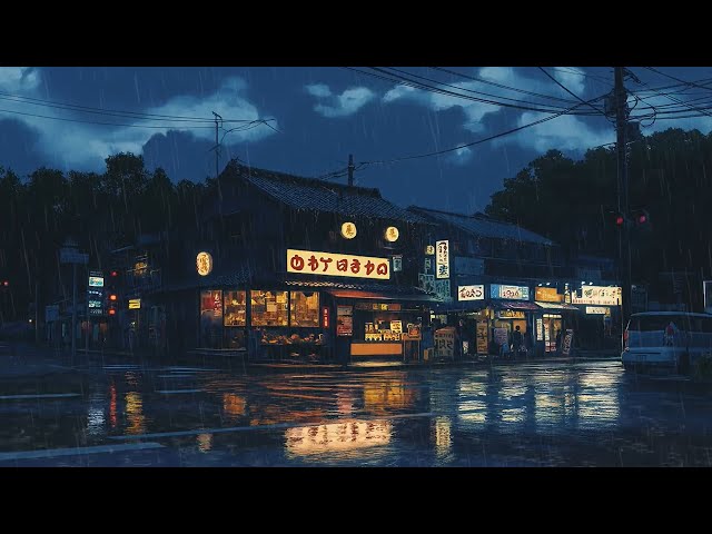 Experience Rainy Nights in Tokyo 🌧️ 1980s & 90s Lofi Hip Hop Beats To Relax | Retro Japanese Café