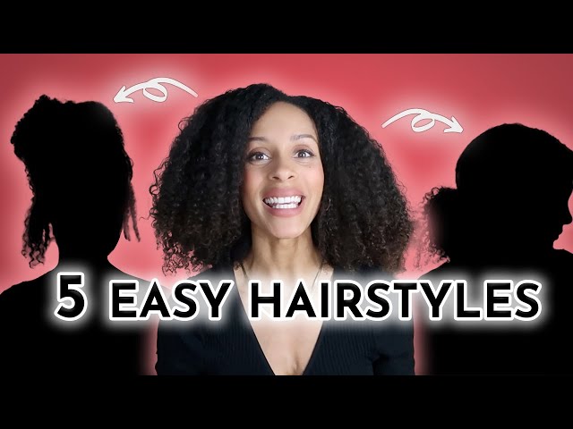 5 Hairstyle Ideas In Less Than 5 Minutes On Curly Hair (Type 3/4)