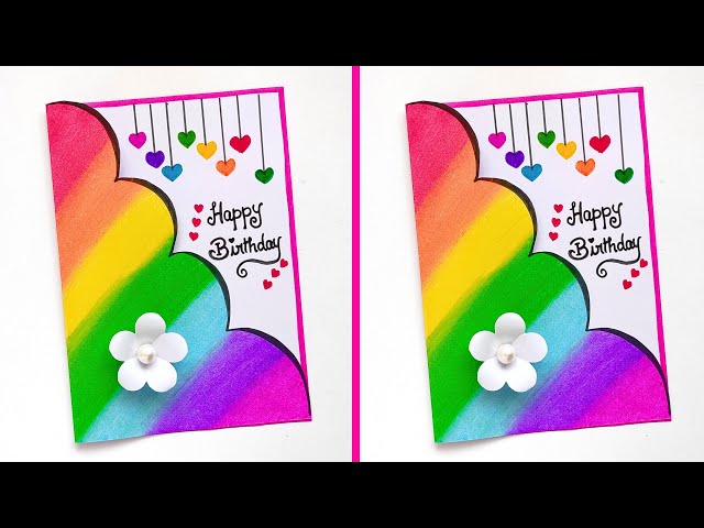 Happy Birthday Greeting Card | Easy and Simple Birthday Card | How to make Easy Birthday Card