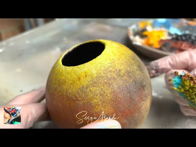 RUST PATINA DEMO & TUTORIAL / EASY STEP BY STEP / ACRYLIC PAINT / DIY HOW TO MAKE RUST EFFECT SPONGE