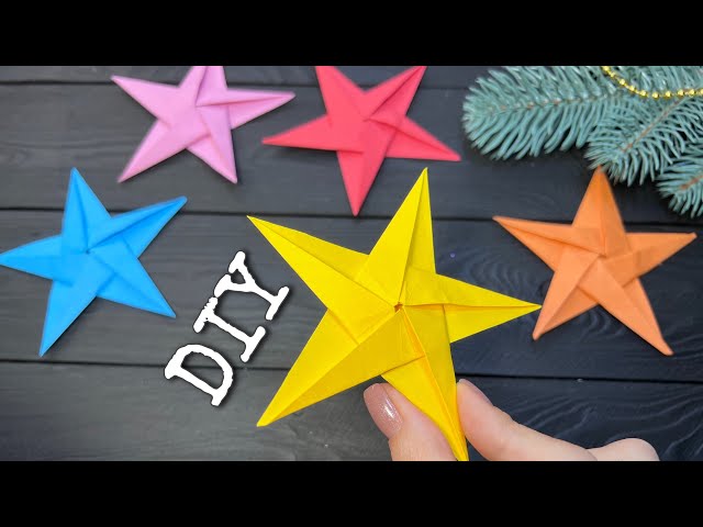 How to make make Origami Christmas star Звезда из бумаги