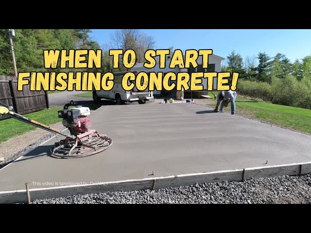 When To Start Finishing Concrete - The 2 Ways I Check It