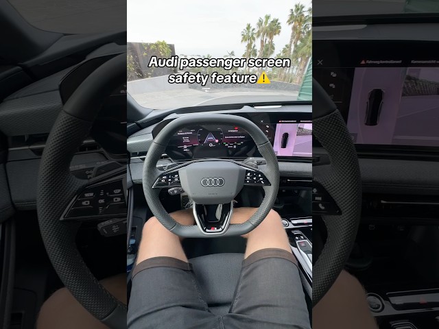 Audi screen safety feature⚠️😳 feature #audi #a6 #a6avant #audia6etron #a6etron