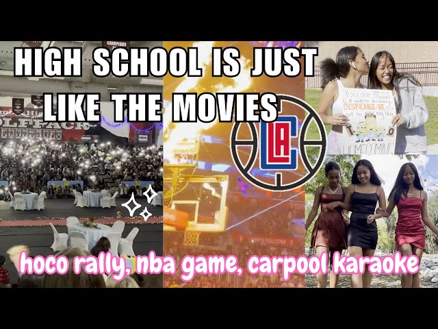 school vlog: BUS KARAOKE, HOMECOMING RALLY & PHOTOSHOOT, NBA GAME (filipino heritage night) & more!