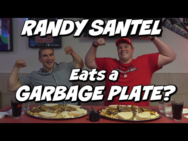 GARBAGE PLATE FOOD CHALLENGE W/ RANDY SANTEL! Rochester NY | Man Vs Food | Mr. Theo's | New 2019