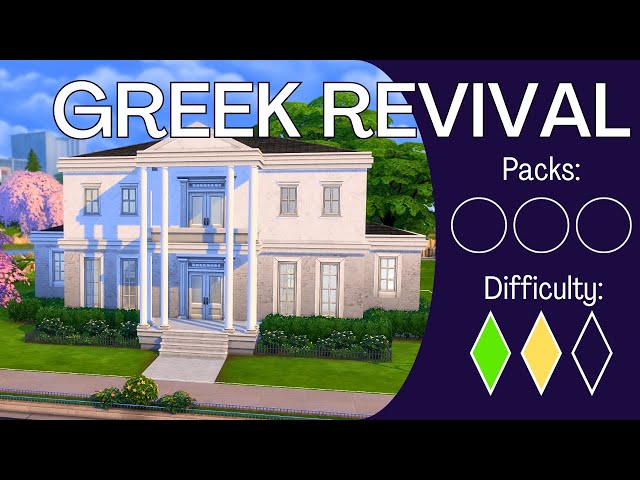 How To Build a GREEK REVIVAL Like a Nerd - Base Game In-Depth Sims 4 Building Tutorial