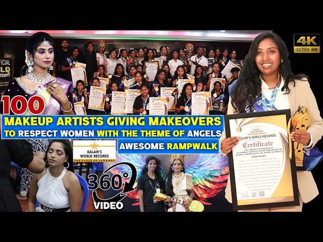 360` View Video | Largest Gathering of 100 Makeup Artists Giving Makeovers