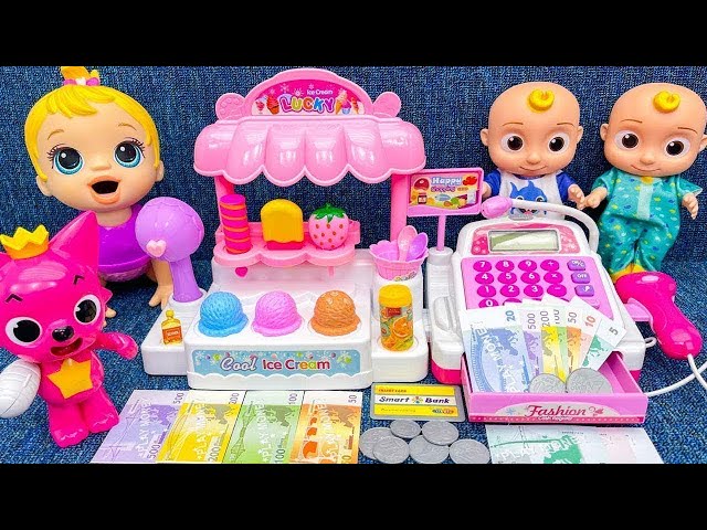 🔴LIVE🔴 Satisfying with Cute Pinkfong Ice Cream Set Unboxing, Cash Register ASMR | Review Toys