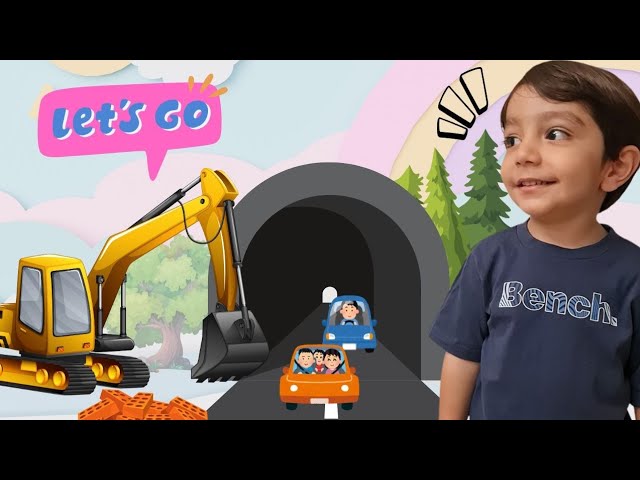 Kiba & Toy Cars Build a Tunnel! 🚧🚜 | Fun Learning for Kids"