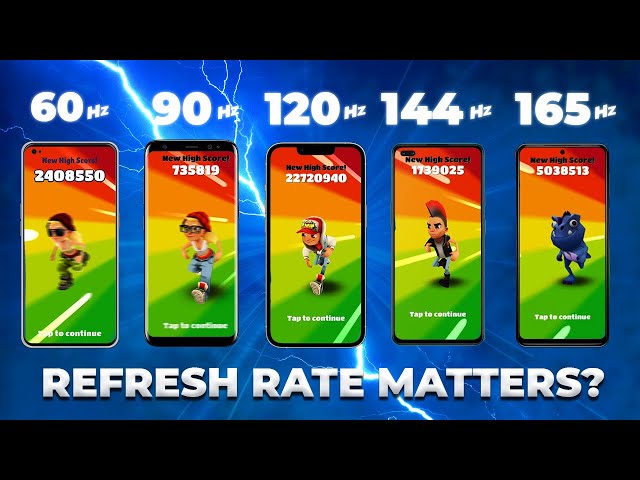 60Hz VS 120HZ VS 165Hz - The Truth about Higher Refresh Rate Smartphones!