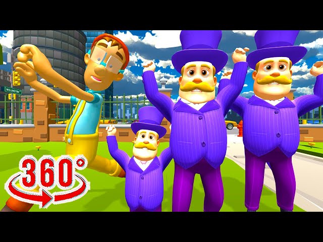 360° Superheroes Characters Cops and Robbers - 360 video funny meme VR