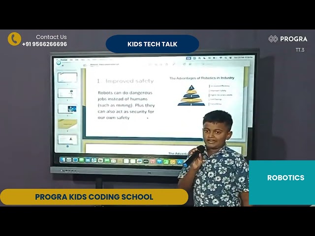 Robotics | Kids Tech Talk by Grade 4 Student #kidstechtalk #robotics  #progra