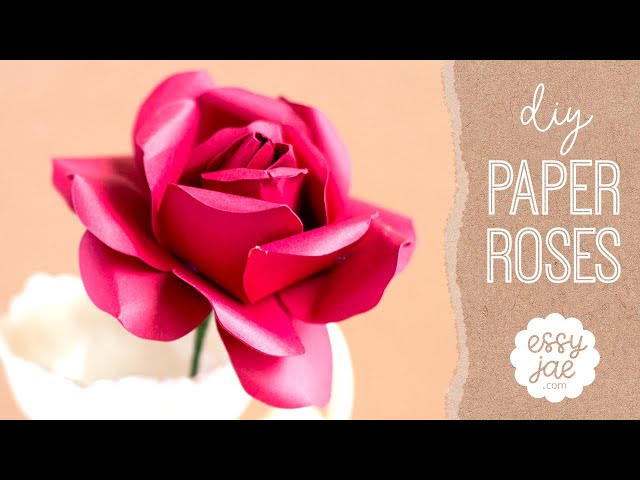 How To Make A Rose Out Of Paper (Easy, In-Depth Tutorial) + Free SVG & PDF Patterns!