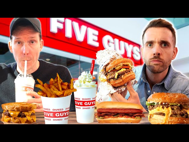 Vi besöker FIVE GUYS nya restaurang i Stockholm!