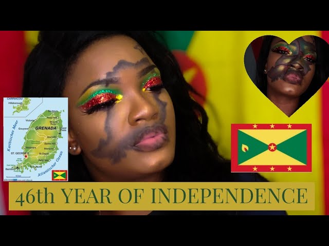 GLITTER MAKEUP VIDEO| GRWM | INDEPENDENCE DAY | GRENADA