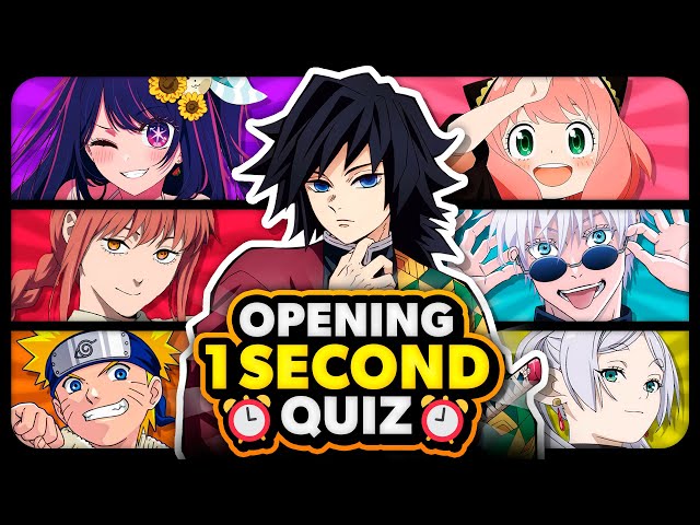 ⏰ GUESS THE ANIME OPENING IN ONLY 1 SECOND ⏰ [Super Easy - Impossible] 🔥