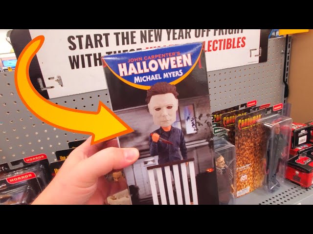 AWESOME HALLOWEEN HORROR COLLECTIBLES at WalMart !! ACTION FIGURES BOBBLEHEADS MEGO