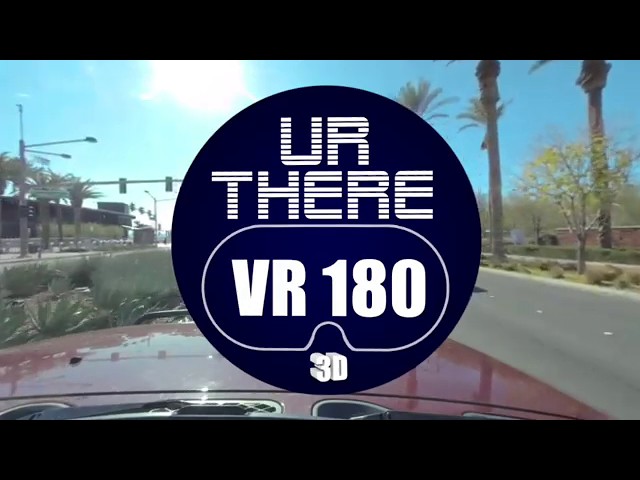 Drive through Downtown Summerlin an affluent area of Las Vegas in VR1803D.