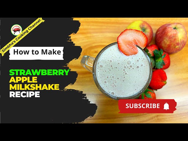 🍓🍏 Strawberry Apple Milkshake Recipe – Creamy, Refreshing & Delicious! 🥤