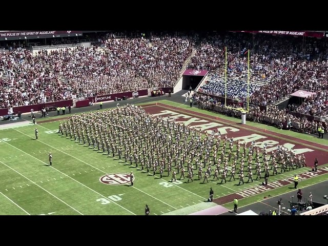 INCREDIBLE Fightin’ Texas Aggie Band Halftime Drill vs McNeese State - 9/7/24